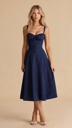 Mathilde - Midi jurk met corset dames