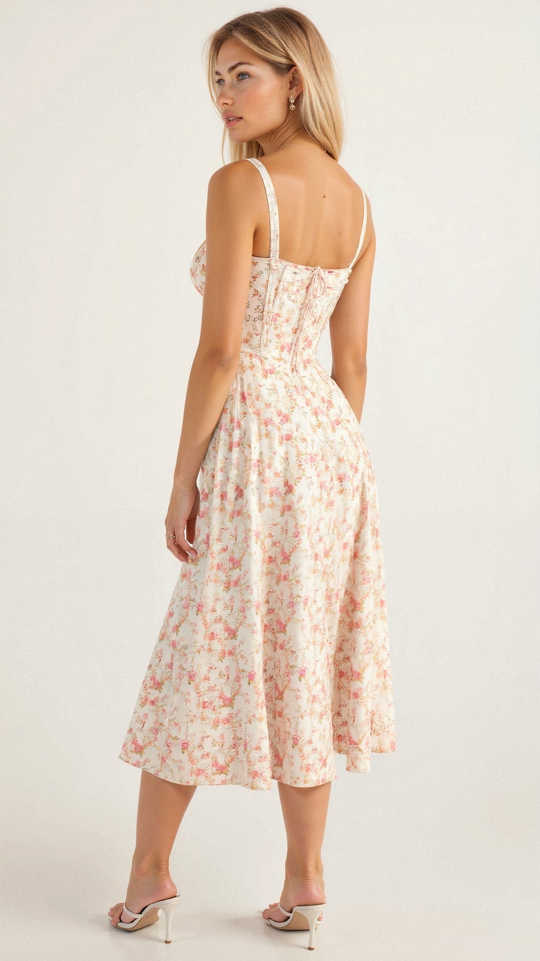 Mathilde - Midi jurk met corset dames