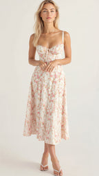 Mathilde - Midi jurk met corset dames
