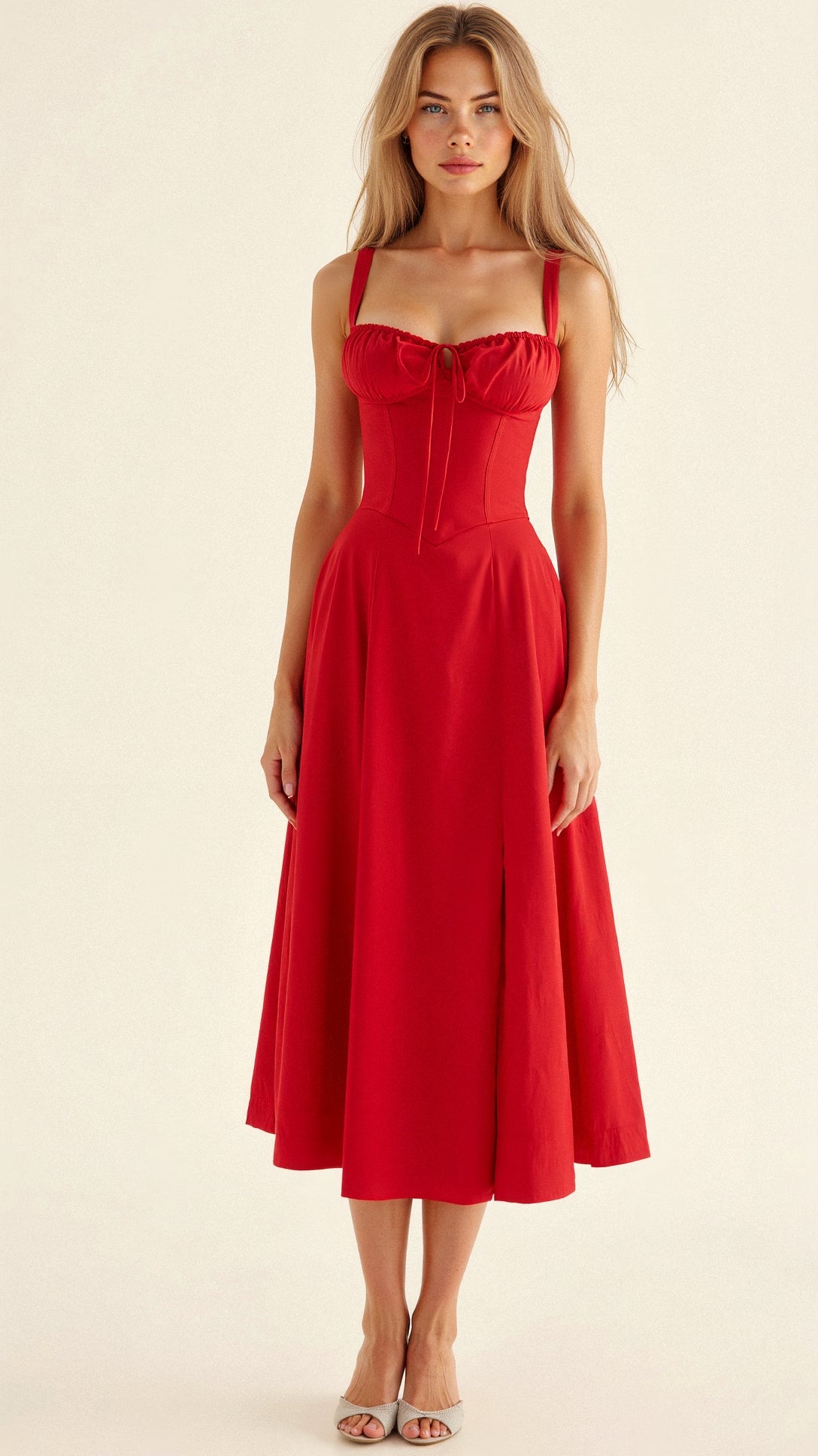 Mathilde - Midi jurk met corset dames