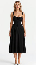 Mathilde - Midi jurk met corset dames