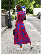 Noemie - Midi wikkeljurk met print dames