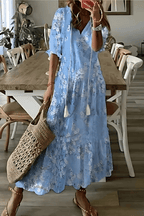 Juliette - Luchtige midi jurk met print dames