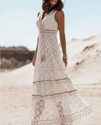 Zoeline - Maxi boho jurk van kant dames