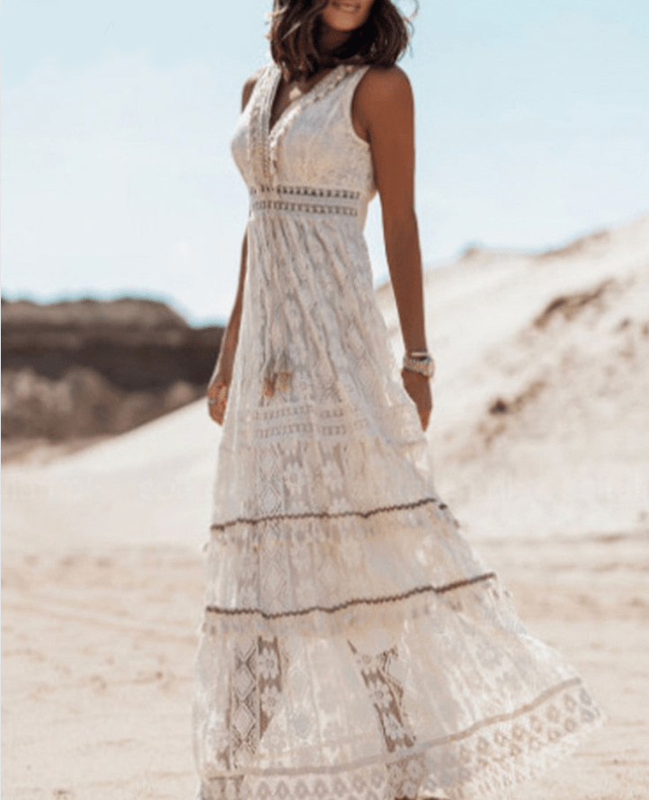 Zoeline - Maxi boho jurk van kant dames