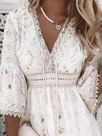 Leane - Boho mini jurk dames