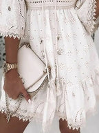 Leane - Boho mini jurk dames