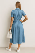 Johanna - Midi denim jurk dames