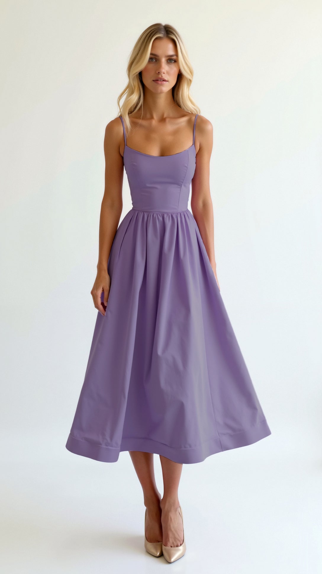 Laurine - Soepele midi jurk dames