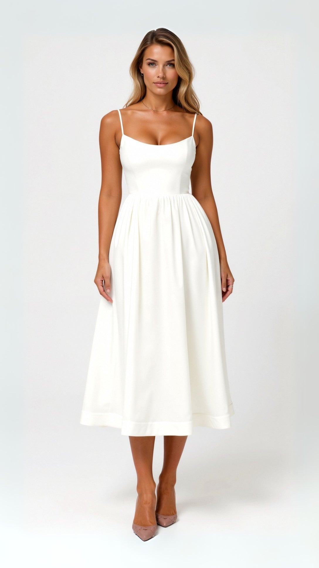 Laurine - Soepele midi jurk dames