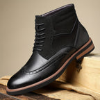 Nette schoenen heren enkelhoog met veters en brogue 9