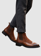 Nette schoenen heren met elastische inzet en geperforeerde details 1