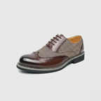 Nette schoenen heren met veters en geperforeerd detail 1