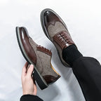 Nette schoenen heren met veters en geperforeerd detail 3