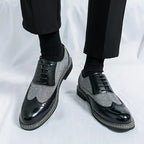 Nette schoenen heren met veters en geperforeerd detail 4