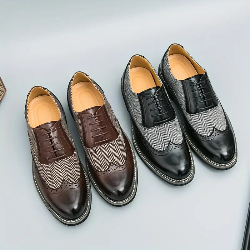 Nette schoenen heren met veters en geperforeerd detail 6
