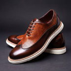 Nette schoenen heren met veters en wingtip-brogue 1