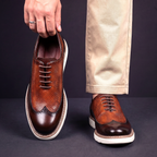 Nette schoenen heren met veters en wingtip-brogue 5