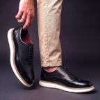 Nette schoenen heren met veters en wingtip-brogue 7