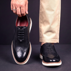 Nette schoenen heren met veters en wingtip-brogue 8