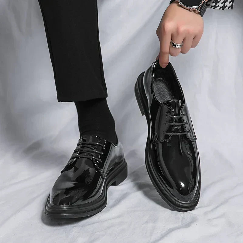 Nette schoenen heren van lakleer met veters 5