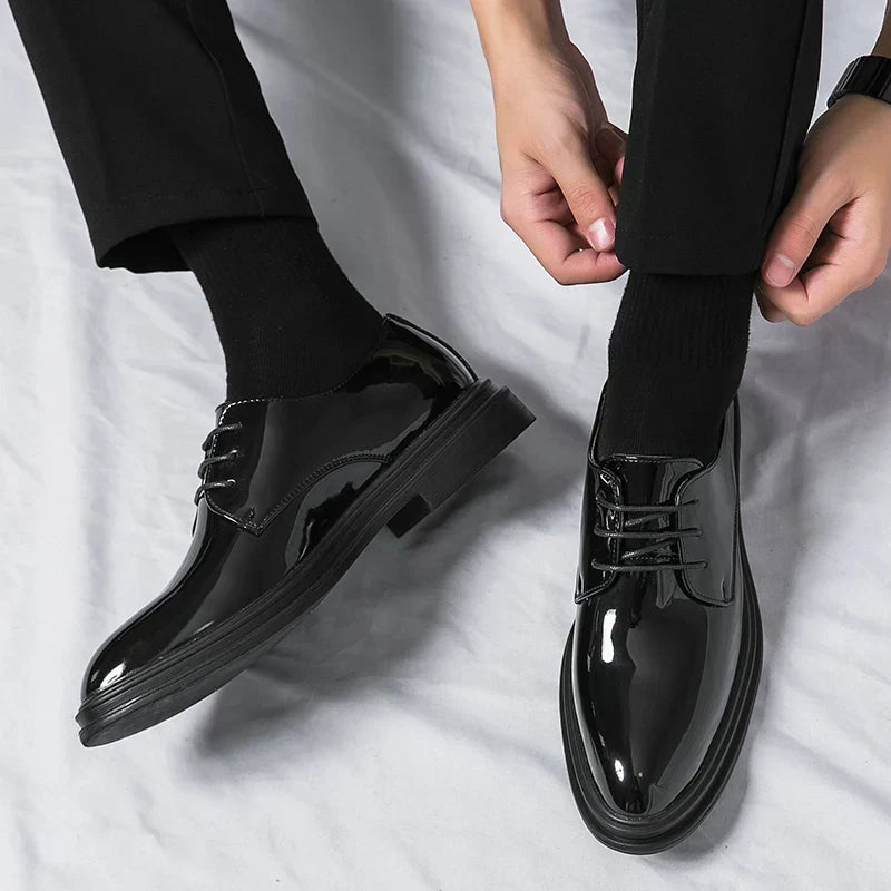 Nette schoenen heren van lakleer met veters 6