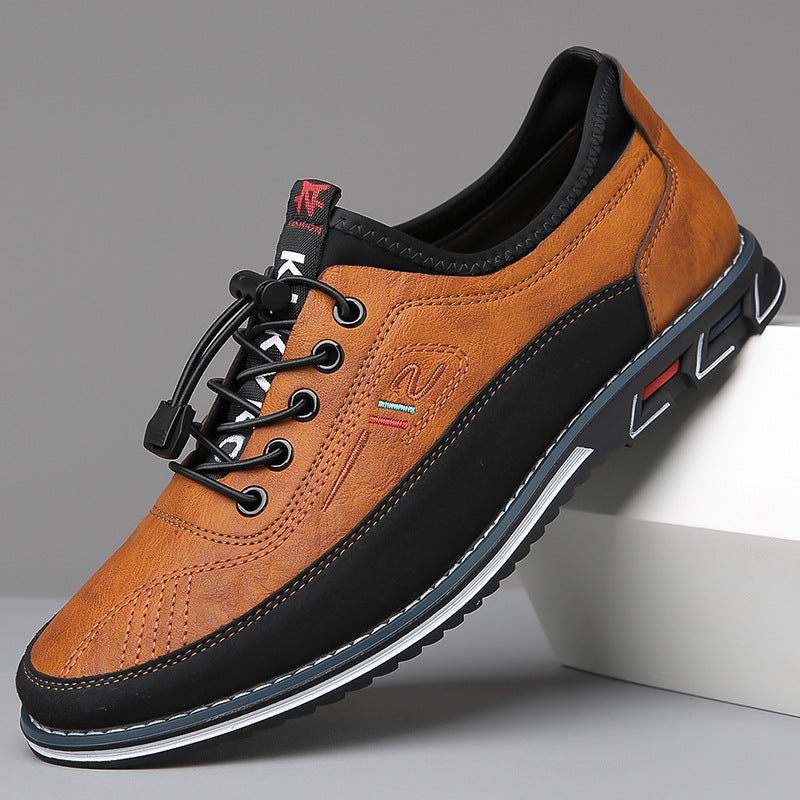 Nette schoenen heren van leer met elastische veters 1