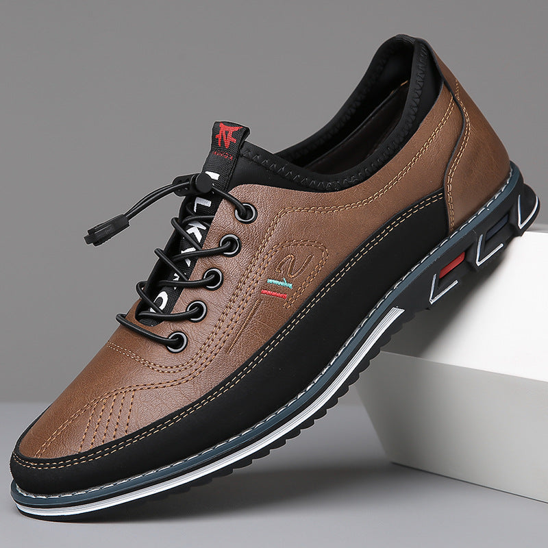 Nette schoenen heren van leer met elastische veters 2