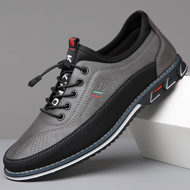 Nette schoenen heren van leer met elastische veters 3