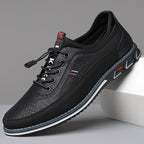 Nette schoenen heren van leer met elastische veters 5