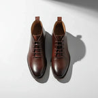 Nette schoenen heren van leer met veters en lage hak 1