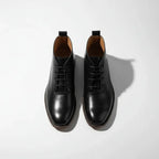 Nette schoenen heren van leer met veters en lage hak 2