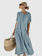 Mélusine - Elegante zomerse maxi jurk met zakken dames