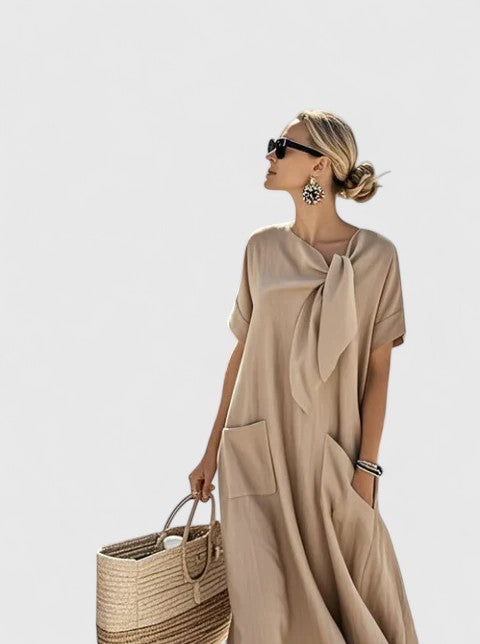 Mélusine - Elegante zomerse maxi jurk met zakken dames