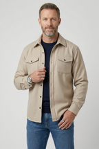 Overshirt heren met knoopsluiting en borstzakken 2