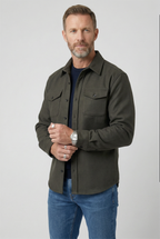 Overshirt heren met knoopsluiting en borstzakken 4