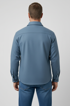 Overshirt heren met knoopsluiting en borstzakken 7