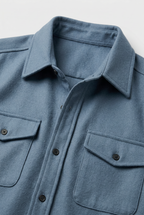 Overshirt heren met knoopsluiting en borstzakken 8