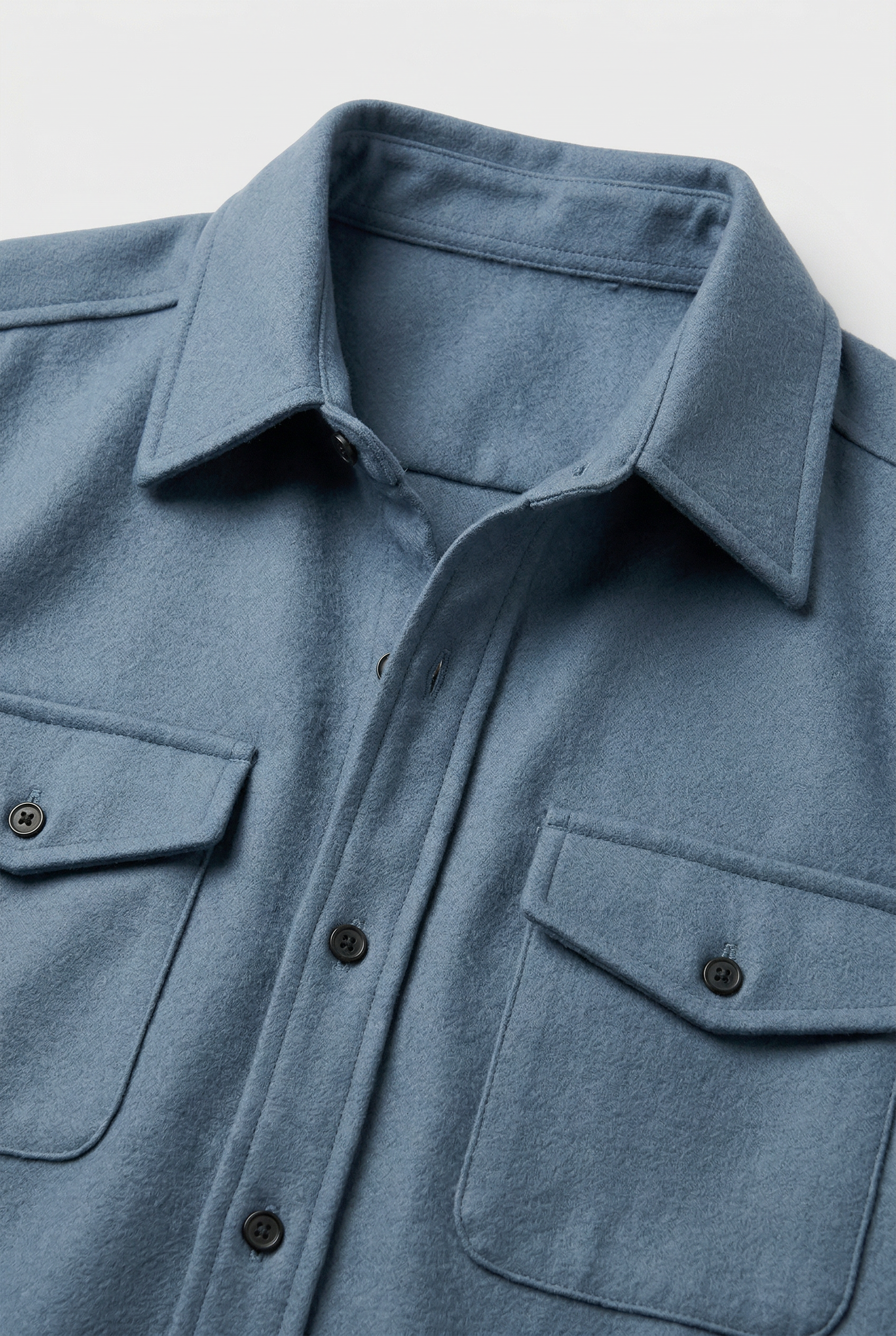 Overshirt heren met knoopsluiting en borstzakken 8