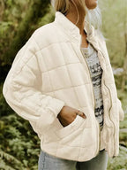 Oversized bomberjack dames met opstaande kraag en rits 12
