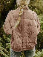 Oversized bomberjack dames met opstaande kraag en rits 17