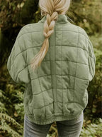 Oversized bomberjack dames met opstaande kraag en rits 19