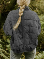 Oversized bomberjack dames met opstaande kraag en rits 23