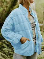 Oversized bomberjack dames met opstaande kraag en rits 4