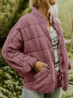 Oversized bomberjack dames met opstaande kraag en rits 9