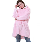 Oversized hoodie deken dames met capuchon en zachte sherpa voering 5