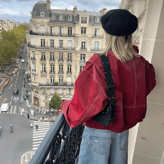 Oversized jas dames met contraststiksel en relaxte pasvorm 2