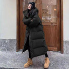 Oversized parka winterjas dames met verstelbare pasvorm 4