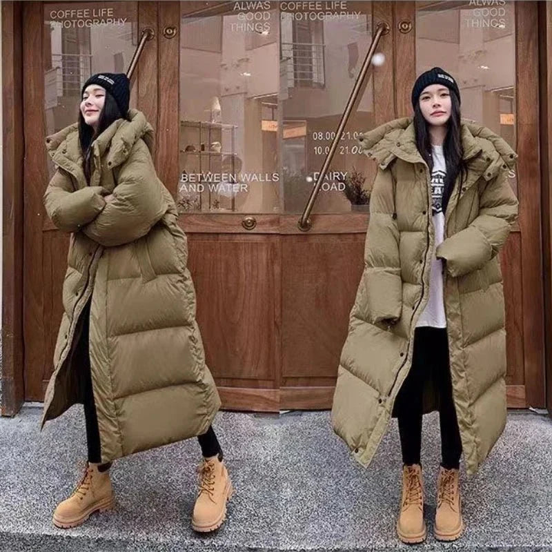 Oversized parka winterjas dames met verstelbare pasvorm 5