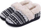Pantoffels dames gebreid met hoge boord en memory foam zool 1